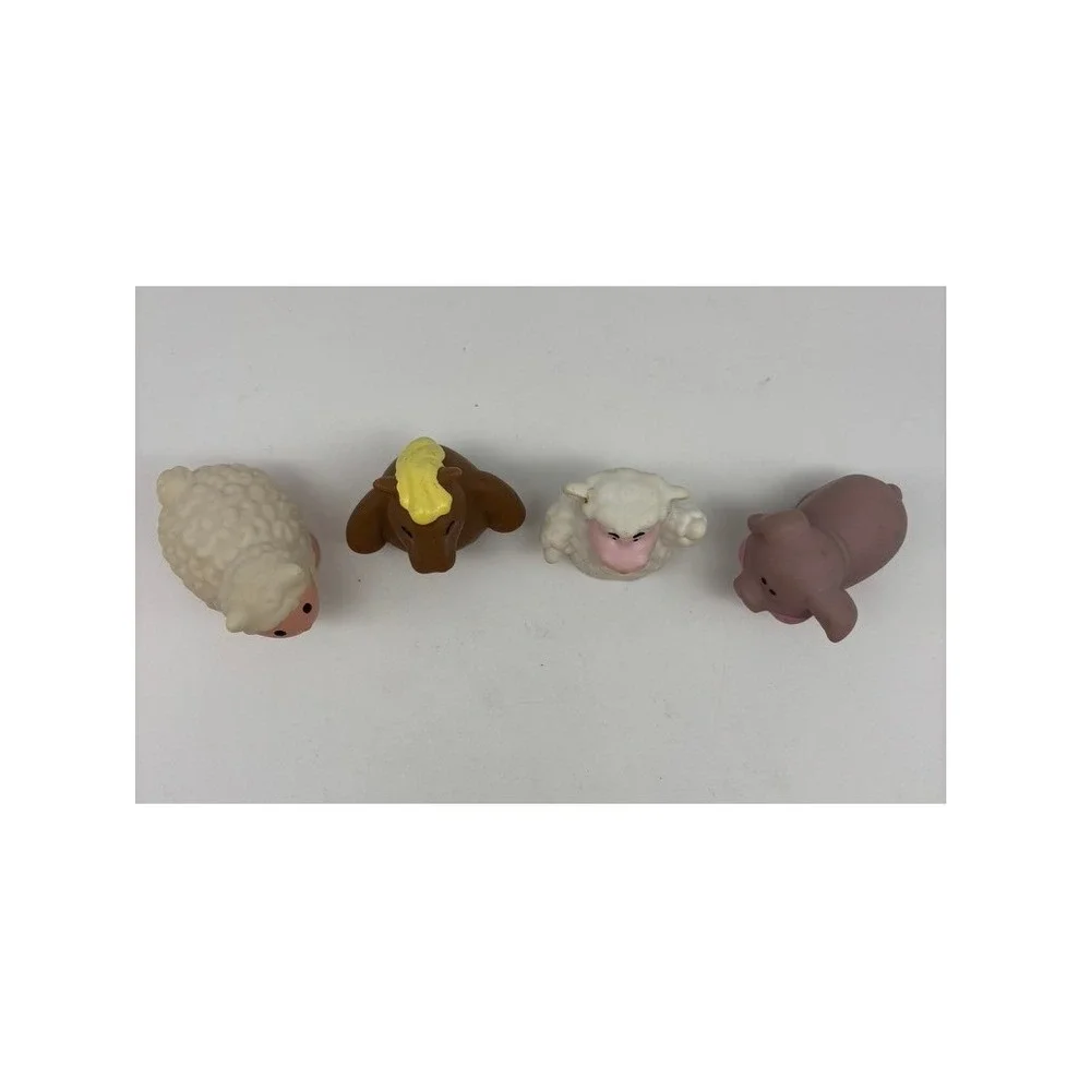 John Deer Toy Figures Farm Animal Lot 4pc Horse Sheep Pig Lamb